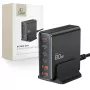 Tech-Protect DC80W-GAN 6-PORT GaN 80W USB-C oplader zwart