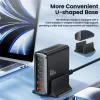 Tech-Protect DC80W-GAN 6-PORT GaN 80W USB-C oplader zwart