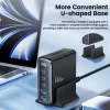 TECH-PROTECT DC140W-GAN 5-poorts desktop-oplader PD 140W / QC3.0 zwart