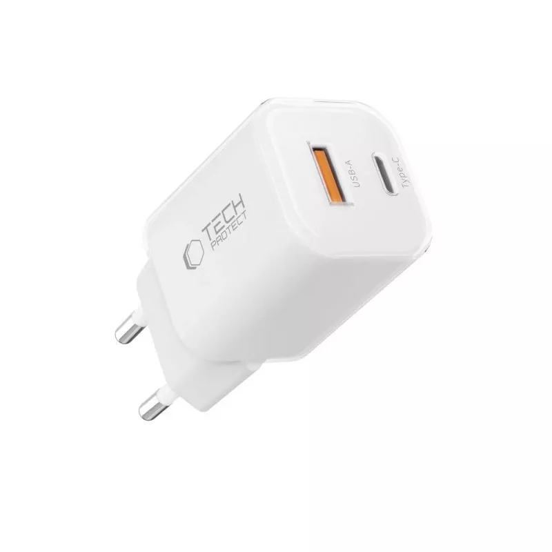TECH-PROTECT NCM33 2-poorts netwerkoplader PD 33W / QC3.0 wit