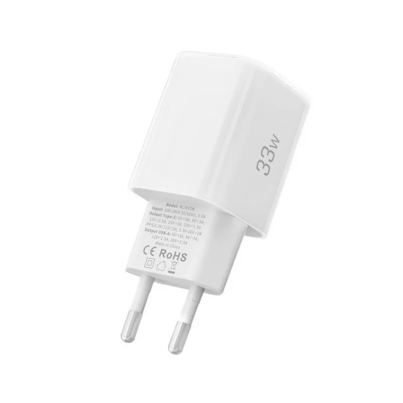 TECH-PROTECT NCM33 2-poorts netwerkoplader PD 33W / QC3.0 wit