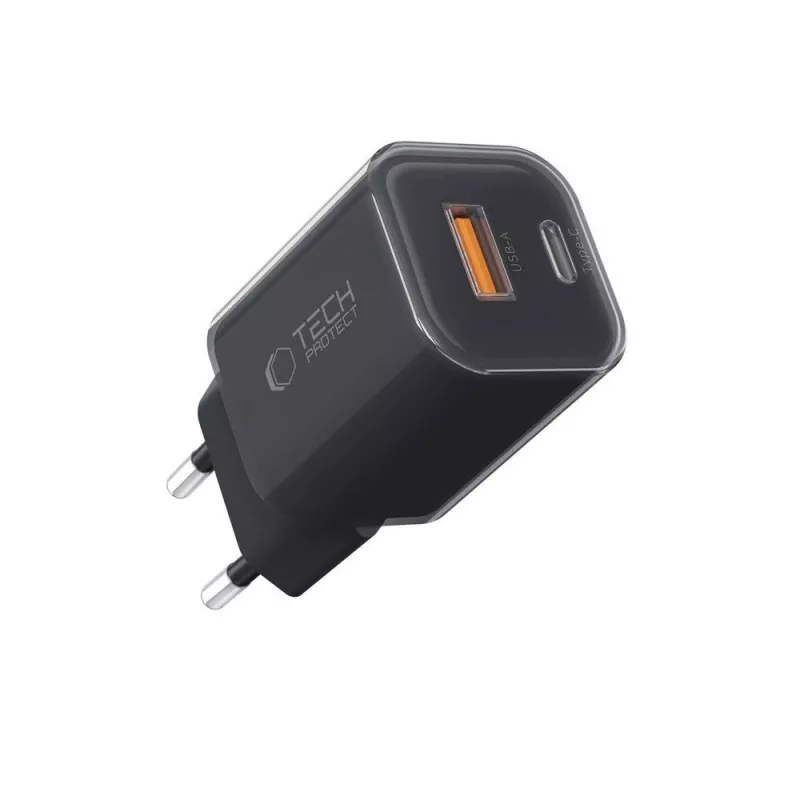 TECH-PROTECT NCM33 2-poorts netwerkoplader PD 33W / QC3.0 zwart