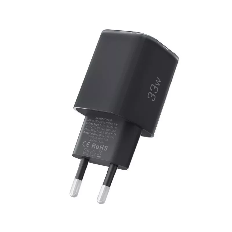 TECH-PROTECT NCM33 2-poorts netwerkoplader PD 33W / QC3.0 zwart