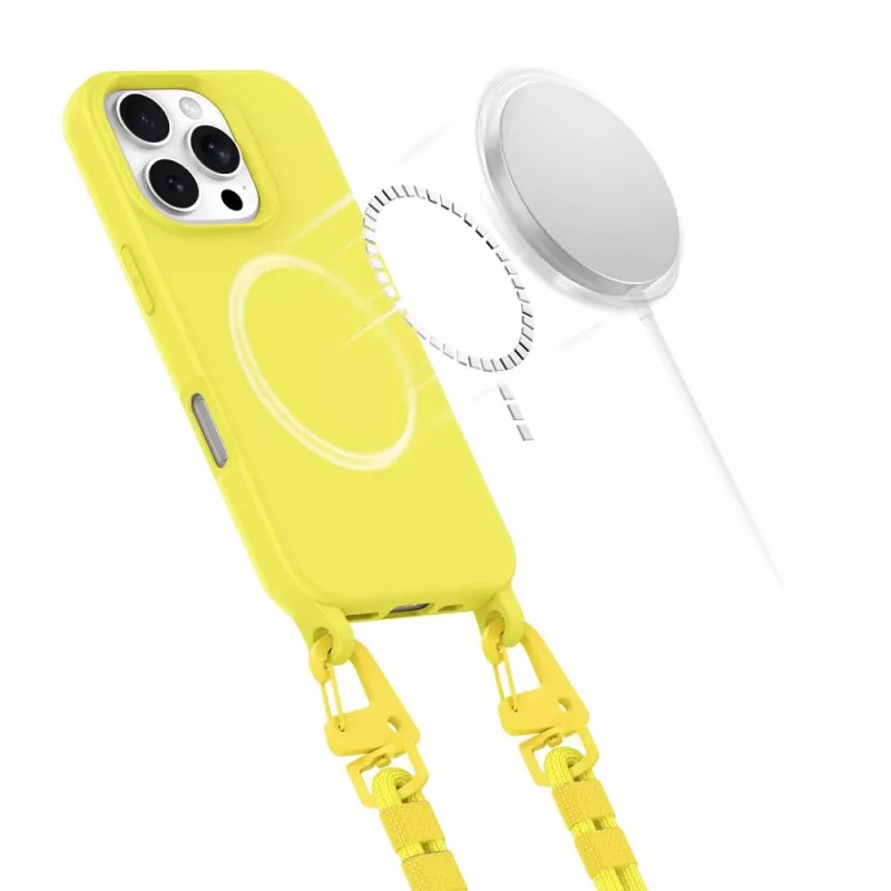 Tech-Protect Magnecklace MagSafe hoesje voor Apple iPhone 16 Pro geel