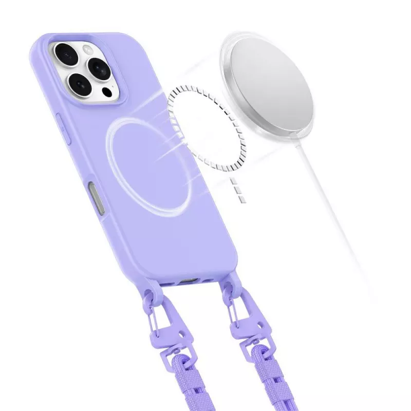 Tech-Protect Magnecklace MagSafe hoesje voor iPhone 16 Pro Max lavendel