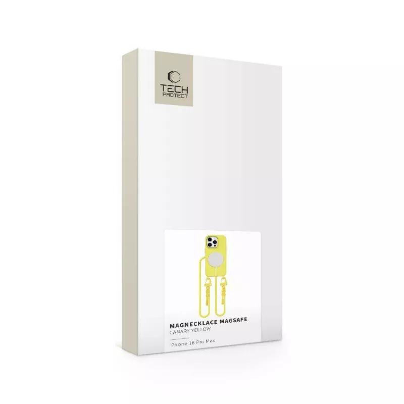 Tech-Protect Magnecklace MagSafe hoesje voor iPhone 16 Pro Max, geel