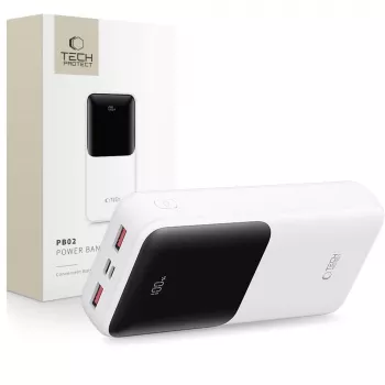 TECH-PROTECT PB02 powerbank 20000mAh 22,5W wit