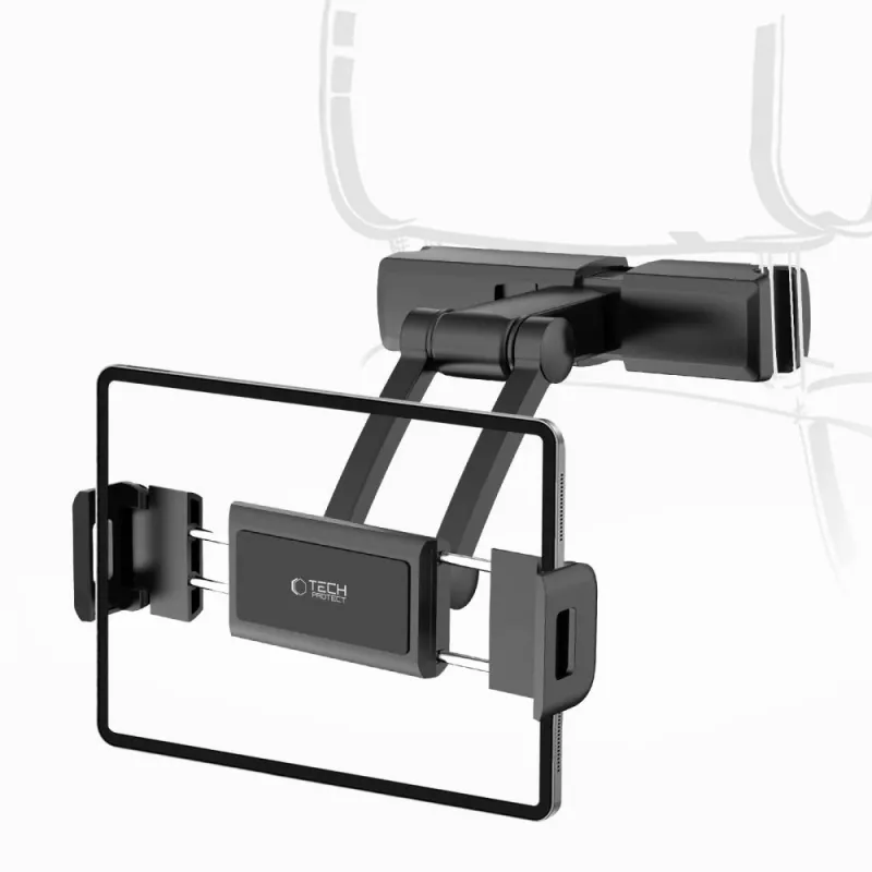 TECH-PROTECT V2 uitschuifbare hoofdsteunhouder voor tablet zwart