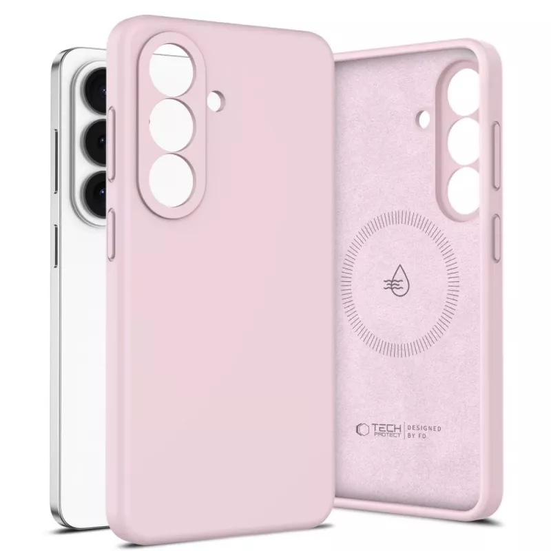 Tech-Protect Silicone MagSafe hoesje voor Samsung Galaxy S26 - Pink Pearl