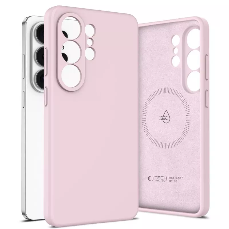 Tech-Protect Silicone MagSafe hoesje voor Samsung Galaxy S26 Ultra Pink Pearl