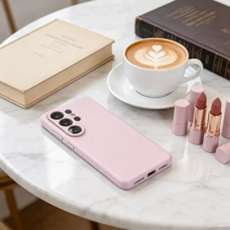 Tech-Protect Silicone MagSafe hoesje voor Samsung Galaxy S26 Ultra Pink Pearl