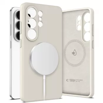 Tech-Protect Silicone MagSafe hoesje voor Samsung Galaxy S26 Ultra - Cosmic Latte