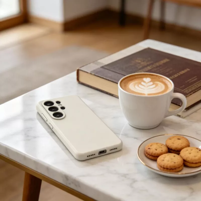 Tech-Protect Silicone MagSafe hoesje voor Samsung Galaxy S26 Ultra - Cosmic Latte