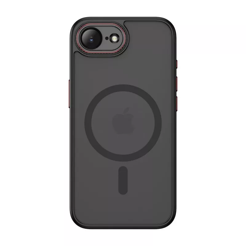 Tech-Protect Magcam MagSafe iPhone 16E / 17E matzwart/rood