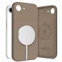 Tech-Protect Silicone MagSafe-hoes voor Apple iPhone 16E / 17E - chocoladebruin