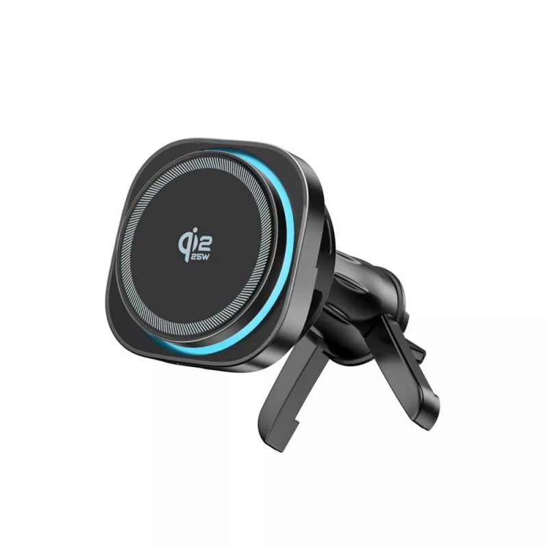 TECH-PROTECT V20 ARCTICBOOST magnetische MagSafe dashboard- en ventilatiehouder draadloze oplader 25W Qi2.2 zwart