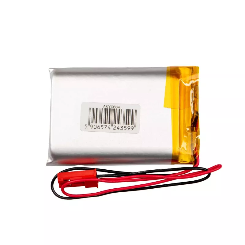 Akyga AKY0664 LP103451 Li-Po-accu 3,7 V 1850 mAh, PCM, JST 2,54 2-polig, 150 mm
