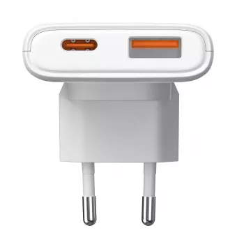 Akyga AK-CH-31 platte GaN-USB-oplader 65 W, USB-C PD + USB-A, wit