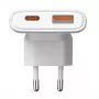 Akyga AK-CH-31 platte GaN-USB-oplader 65 W, USB-C PD + USB-A, wit