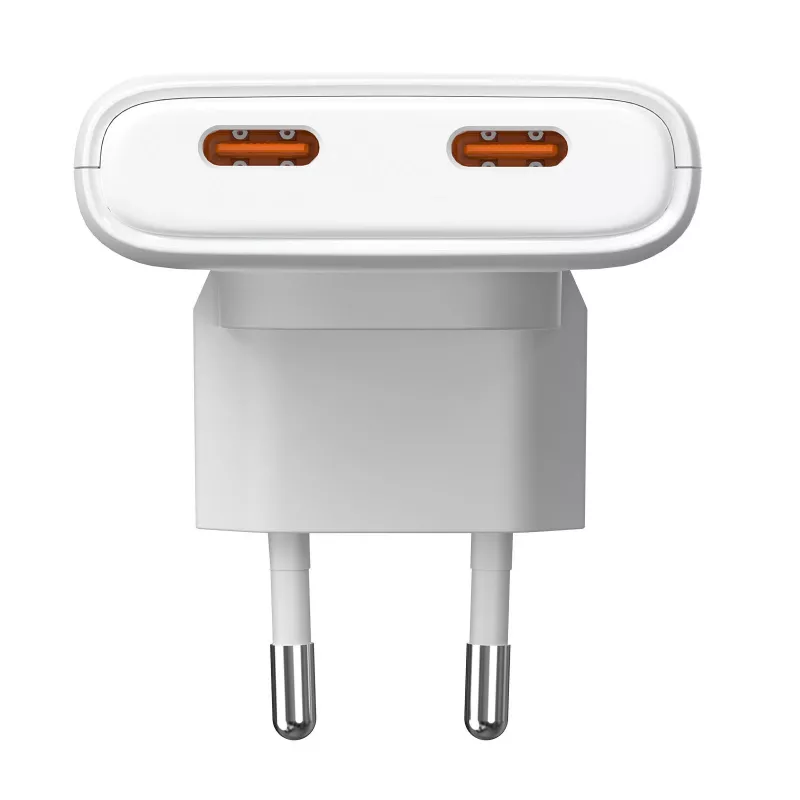 Akyga AK-CH-32 platte GaN-USB-C-oplader 65 W, 2 x USB-C PD, wit