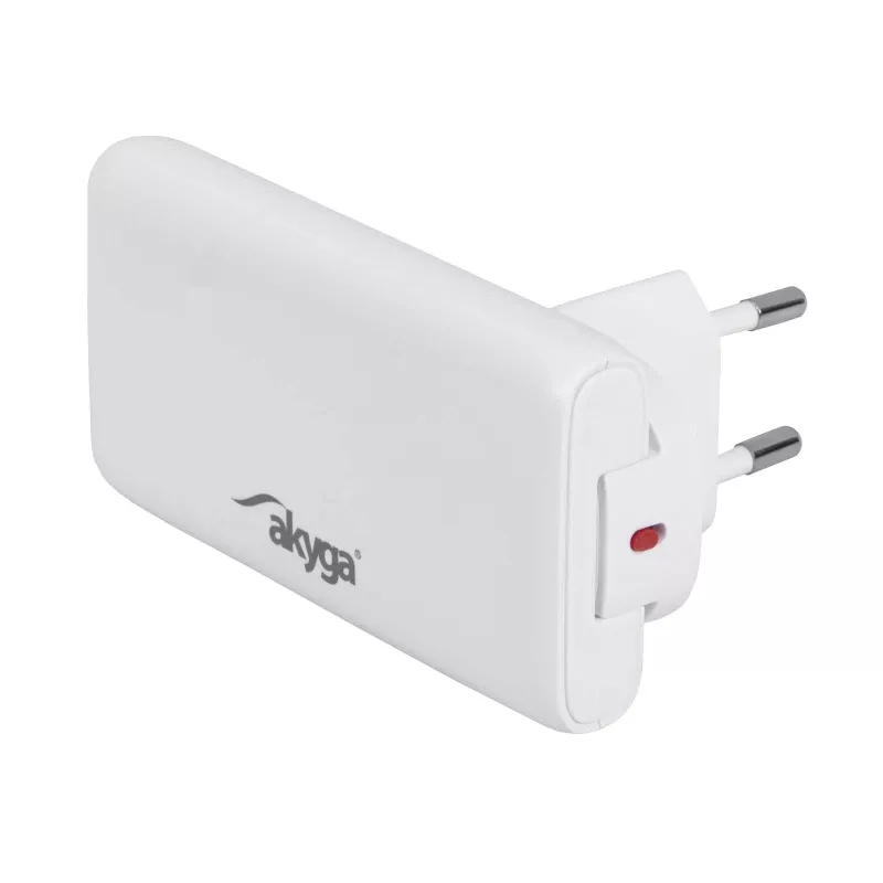 Akyga AK-CH-32 platte GaN-USB-C-oplader 65 W, 2 x USB-C PD, wit
