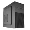 Akyga AK19BK micro-tower-pc-behuizing, Micro-ATX / Mini-ITX, USB-C + USB 3.0 + 2x USB 2.0, zonder voeding, zwart