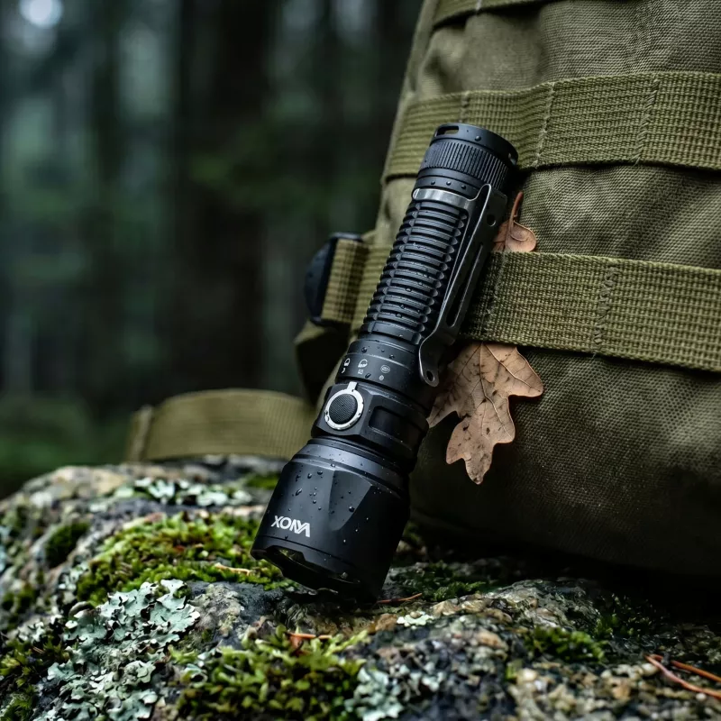 VAYOX Tactical Flashlight 2000lm wit + rood licht + groene laser VA0457