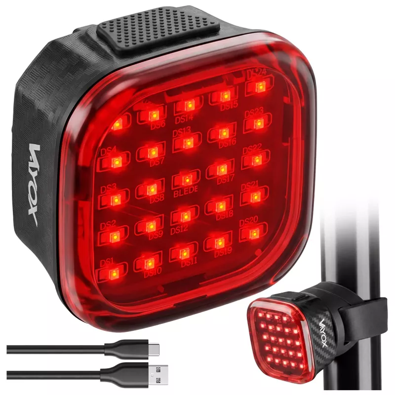 Vayox VAR60 fietsachterlicht 500mAh 60lm IPX6 stop