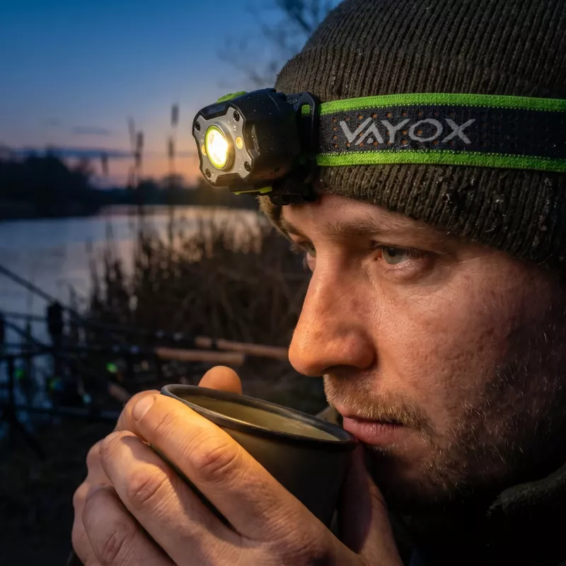 VAYOX VA0452 oplaadbare hoofdlamp 650lm 2000mAh IPX4 LED-hoofdlamp met bewegingssensor