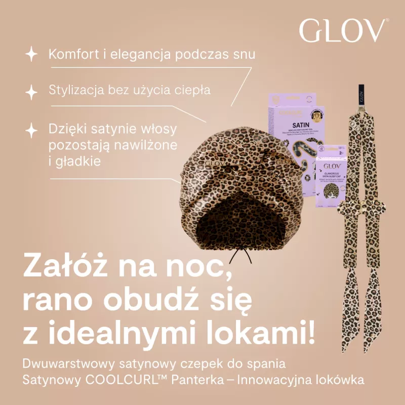 GLOV dubbellaagse satijnen slaapmuts luipaardprint