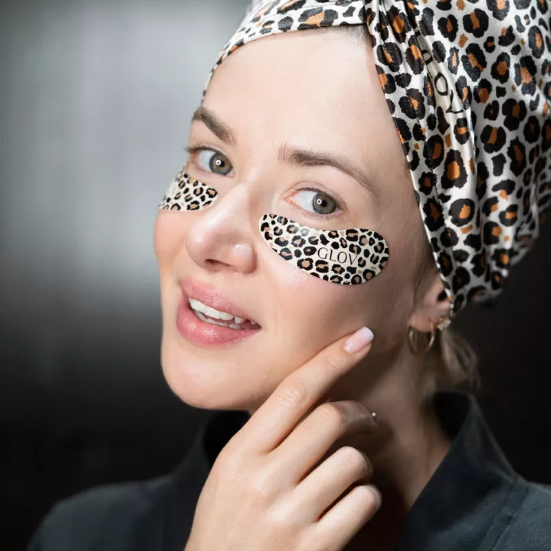 GLOV The Lazy Luxe Duo herbruikbare siliconen oogpads en satijnen slaapmuts set