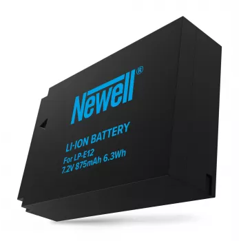 Newell vervangende accu voor Canon LP-E12, 875mAh, 7,2V Li-Ion