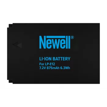 Newell vervangende accu voor Canon LP-E12, 875mAh, 7,2V Li-Ion