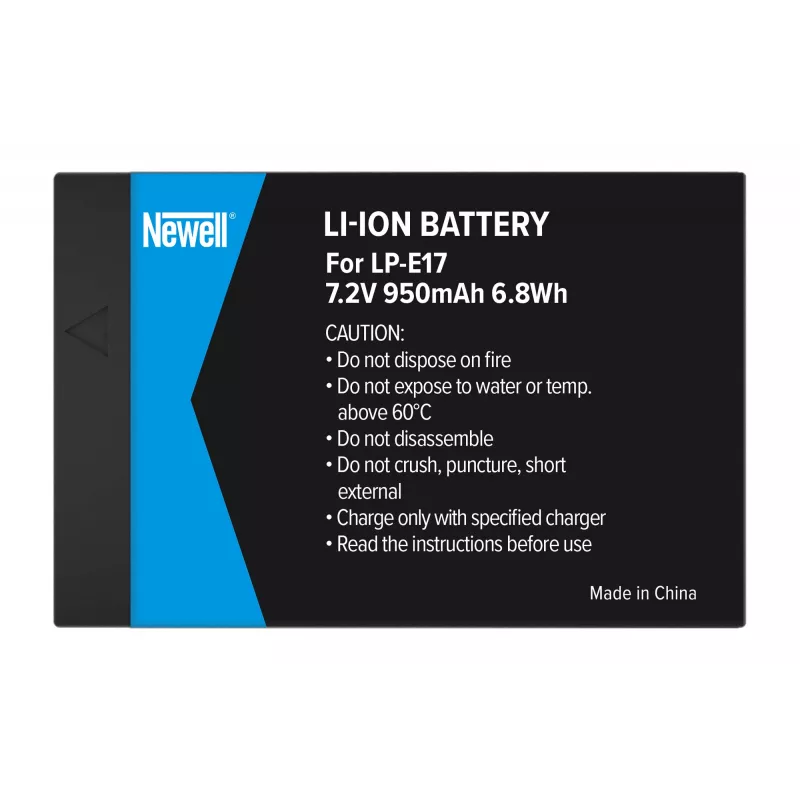 Newell vervangende accu voor Canon LP-E17, 1040mAh, 7,2V Li-Ion