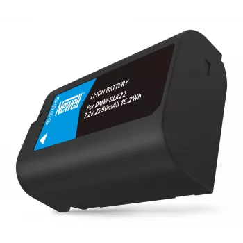 Newell vervangende accu DMW-BLK22 voor Panasonic Lumix camera's, 2200mAh, 7,2V, Li-Ion, zwart