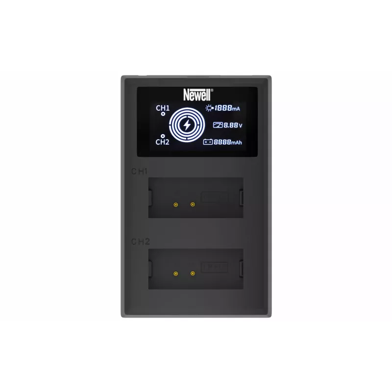 Newell Dual-Channel FDL-USB-C oplader voor Canon LP-E12 accu's