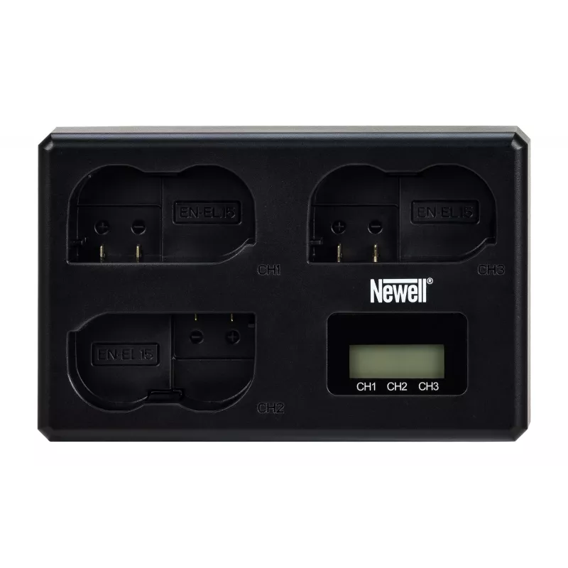 Newell TT-USB-C driekanaals lader voor Nikon EN-EL15-accu's