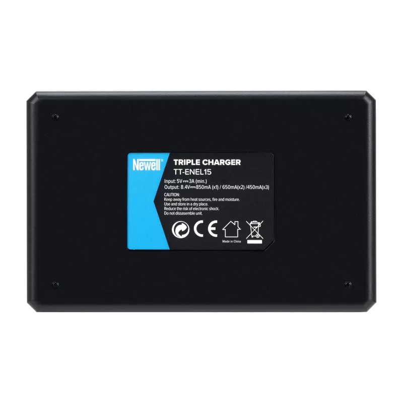 Newell TT-USB-C driekanaals lader voor Nikon EN-EL15-accu's