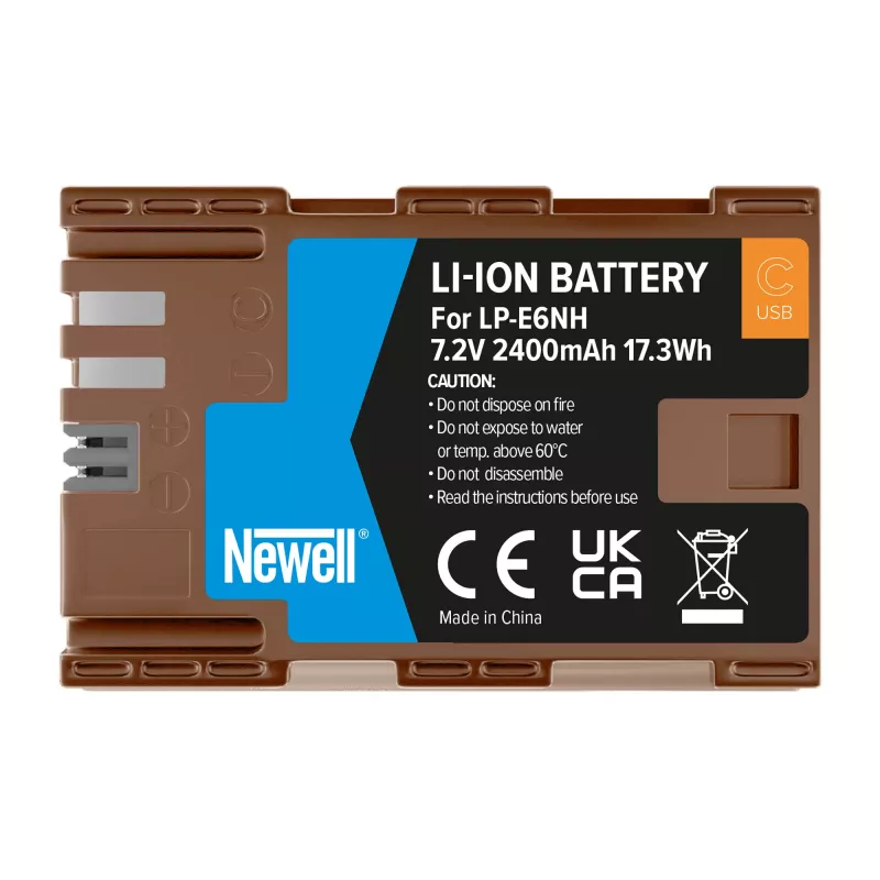 Newell vervangende accu LP-E6NH USB-C voor Canon