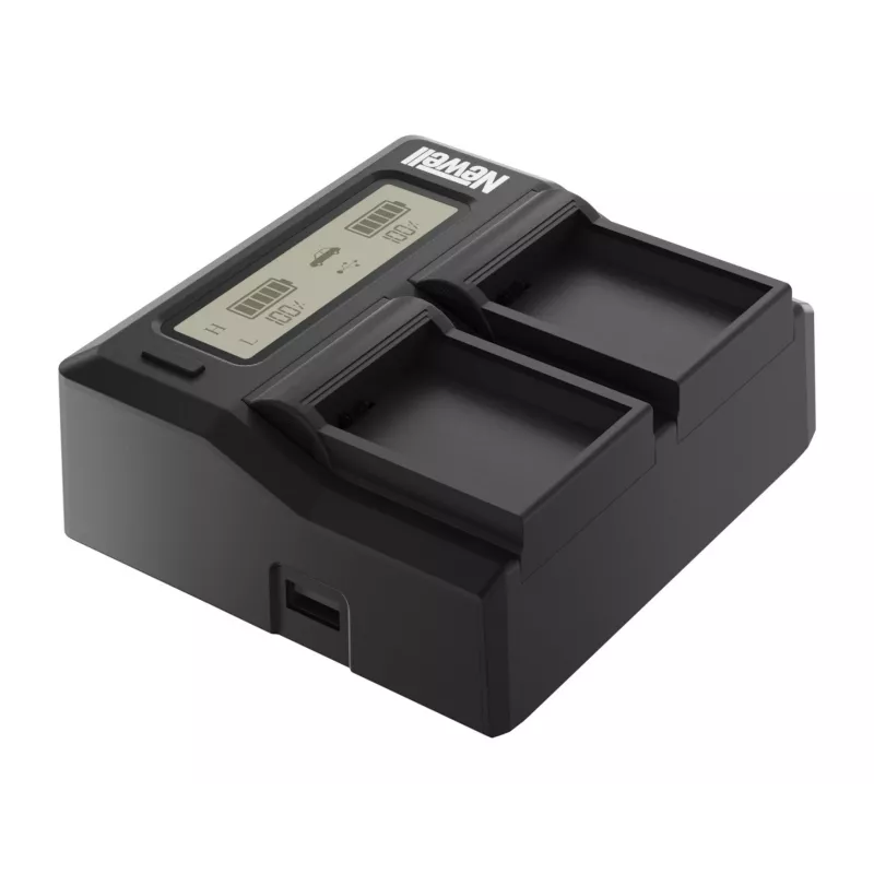 Newell tweekanaals DC-LCD accuoplader voor Panasonic VW-VBD29/VBD58/VBD78