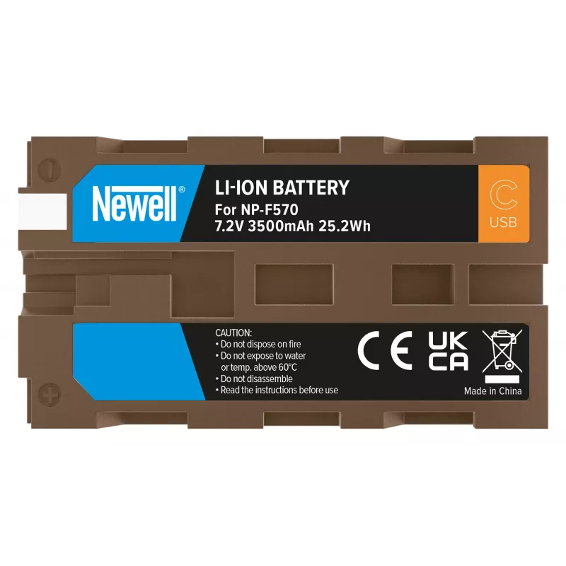 Newell vervangende accu NP-F570 USB-C voor Sony