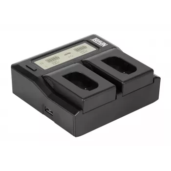 Newell DC-LCD tweekanaals oplader voor Panasonic DMW-BLK22 accu's