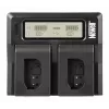 Newell DC-LCD tweekanaals oplader voor Panasonic DMW-BLK22 accu's