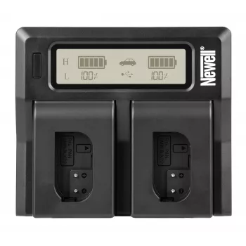 Newell DC-LCD tweekanaals oplader voor Panasonic DMW-BLK22 accu's