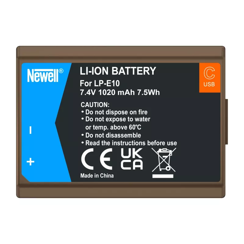 Newell vervangende accu LP-E10 USB-C voor Canon