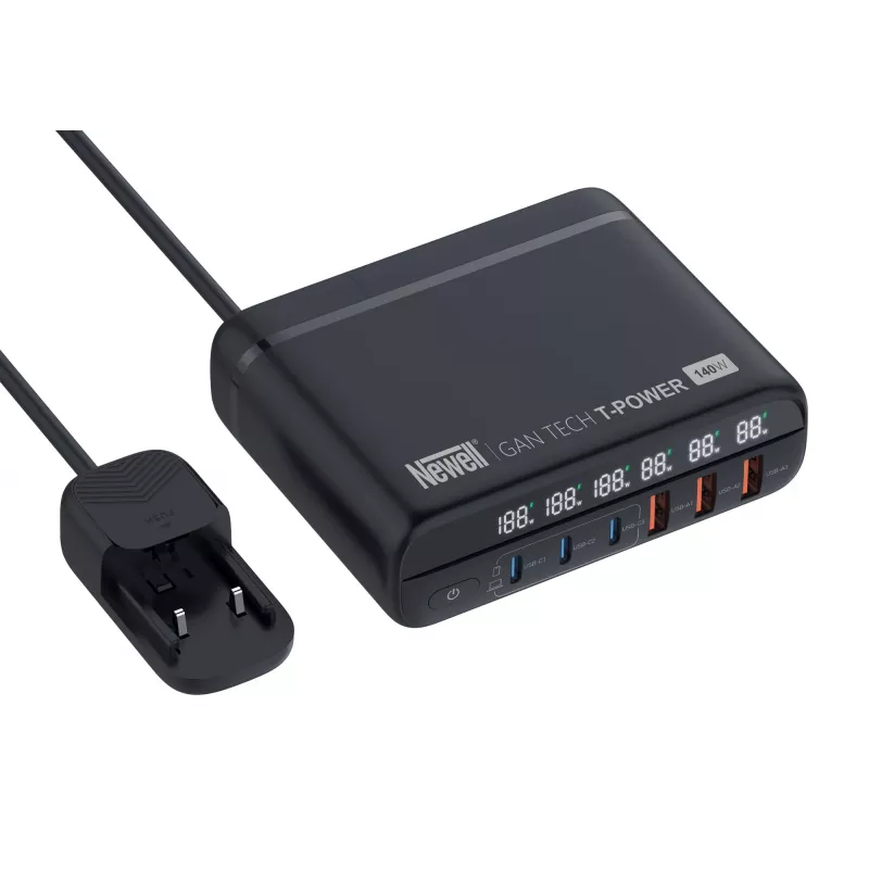 Newell GaN Tech T-Power 140 W netlader met adapterset