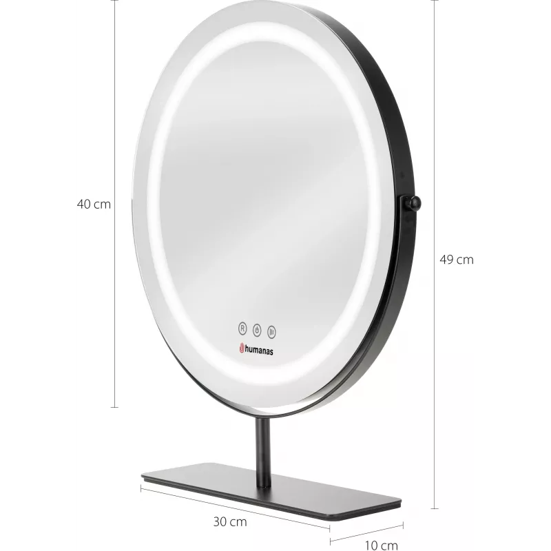 Humanas HS-HM Scarlet LED-make-upspiegel, zwart