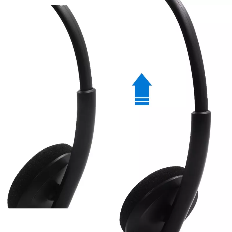 MOZOS MTX1091ECO bedrade on-ear headset met microfoon USB-A