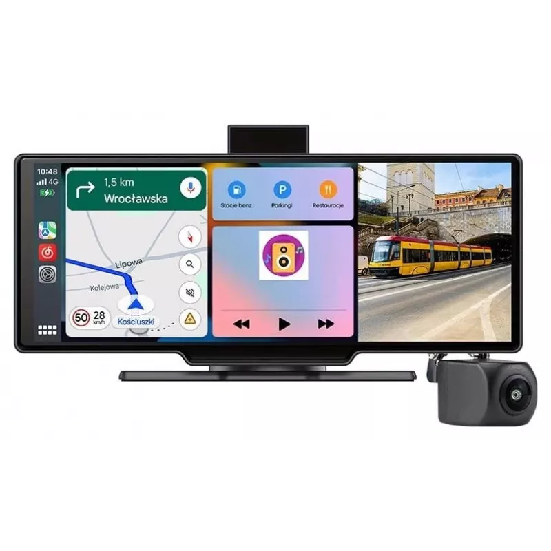 Tracer CR-PLAY 10.2 draadloze CarPlay/Android Auto-ontvanger met 10,2 inch IPS-touchscreen