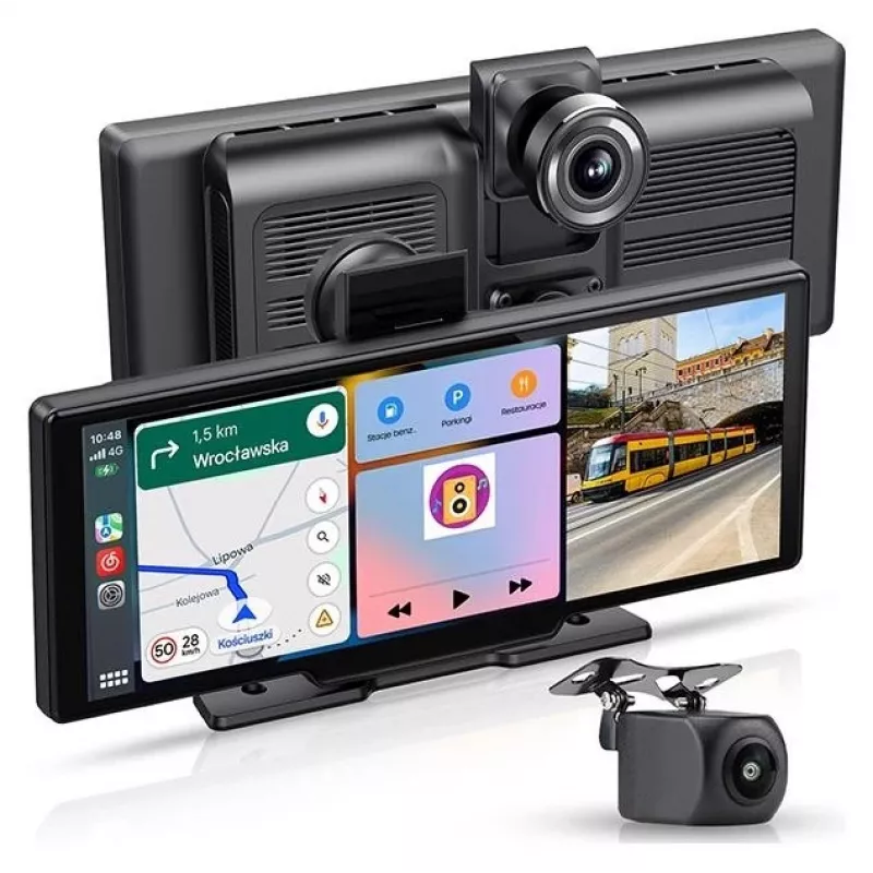 Tracer CR-PLAY 10.2 draadloze CarPlay/Android Auto-ontvanger met 10,2 inch IPS-touchscreen